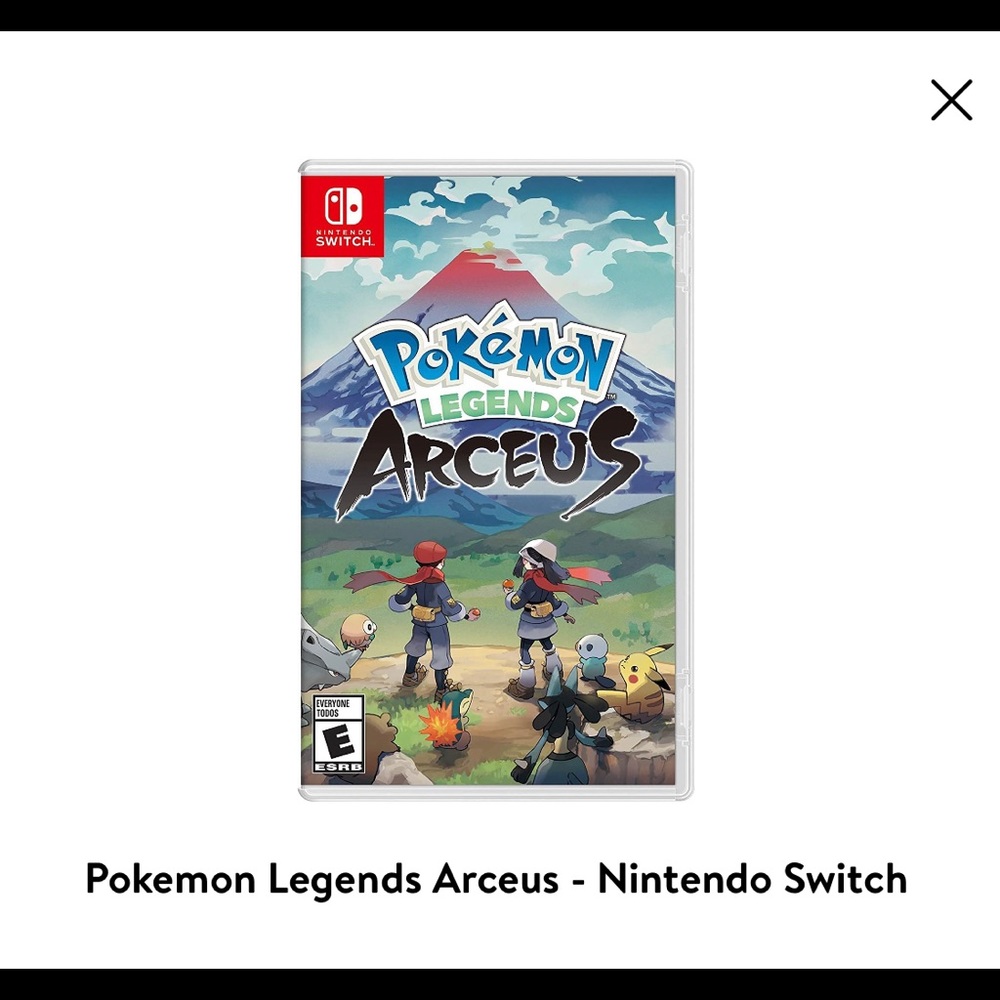 Pokemon Arceus, Nintendo switch
